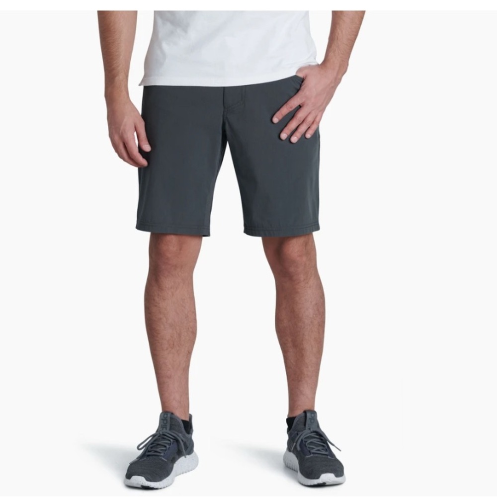 Kuhl Shorts Mens Free Radikl 38 Gray Cotton Blend Outdoors Cargo Hiking Casual